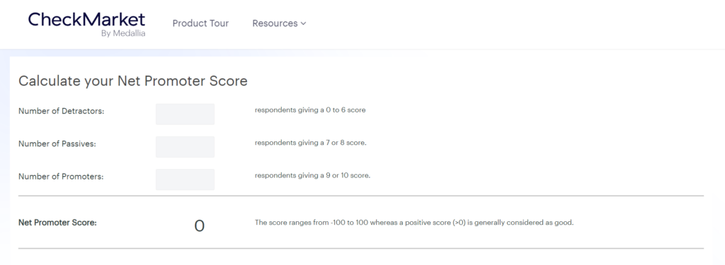 Checkmarket NPS Calculator