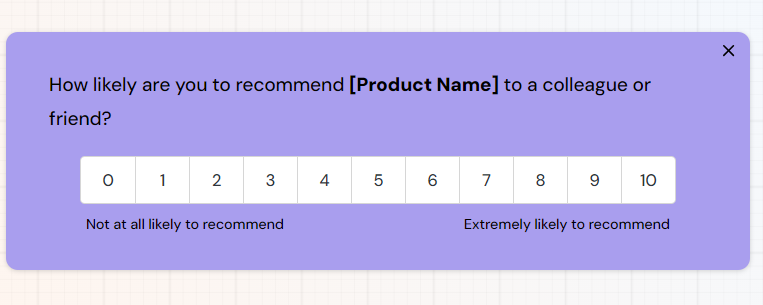 Sample NPS Question