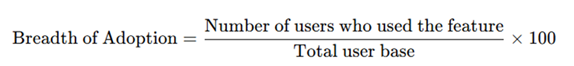 feature adoption guide - breadht of adoption formula