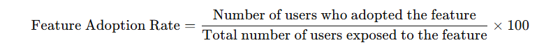 feature adoption guide - feature adoption rate formula