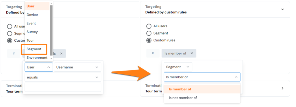 feature adoption guide - user in-app communication targeting