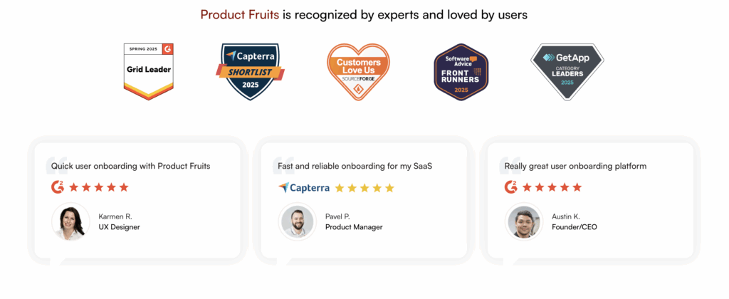 Using Appcues but not getting the results you need ProductFruits is your best alternative to Appcues.2