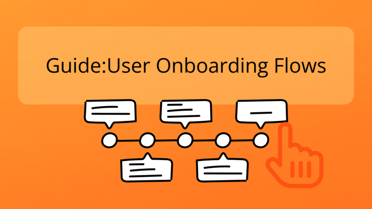Orange background and flowchart withthe title of blog