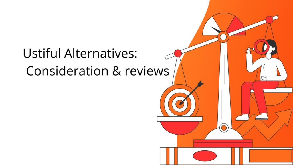 Usetiful alternatives page title with cartoon on caliber considering user onboarding options