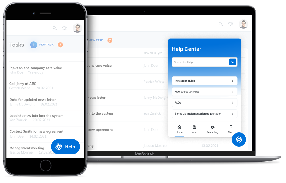 in-product help center